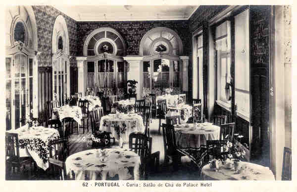 N� 62 - PORTUGAL - Curia Sal�o de Ch� do Palace Hotel - Ed. Alexandre d'Almeida, Lisboa - 13,9X9,0 cm - Col. A. Sim�es (088).