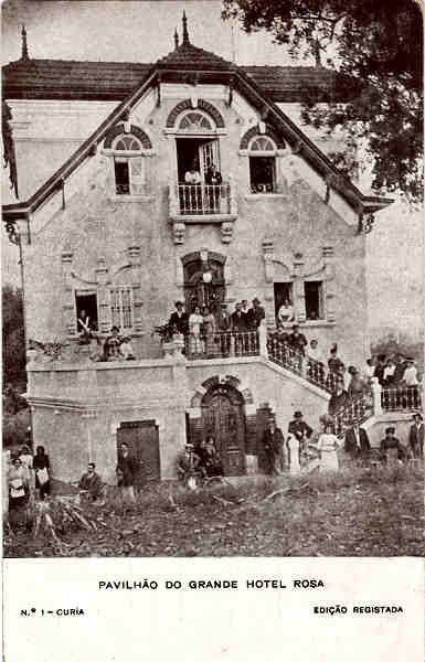 N� 1 - CURIA - PAVILHAO DO GRANDE HOTEL ROSA - Ed. Hotel Rosa - Dim 9,0x14,2 cm - Col. A. Sim�es (370).