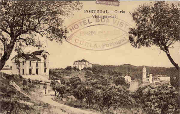 SN - PORTUGAL - Curia - vista parcial - Editor n�o indicado - Dim.13,9x9,0 cm - Circ. 7-1921 - Col. A. Sim�es (302)