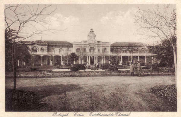 SN -Portugal. Curia. Estabelecimento Thermal - Ed. Bazar Soares, Porto - Curia - Dim.13,9x9,1cm - Col. A. Sim�es (145).