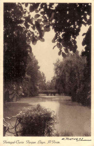 SN - Portugal - Curia Parque. Lago. A Ponte - Ed. Grande Hotel da Curia - SD - Dim.14,0x9,0 cm - Col. A. Sim�es (272).