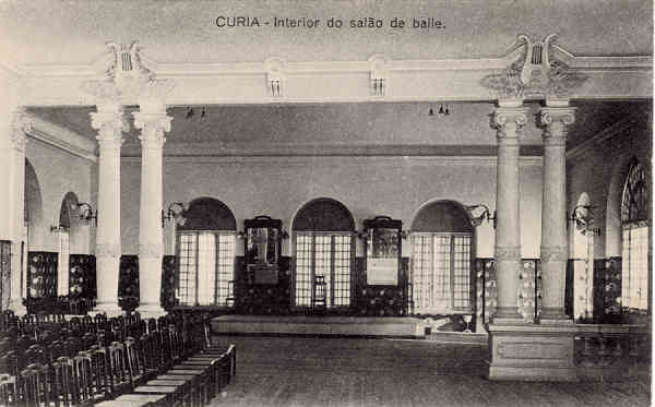 SN - CURIA - Interior do sal�o de baile - S. Edit. - Dim.13,2x8,6 cm - Col. A Sim�es (058).
