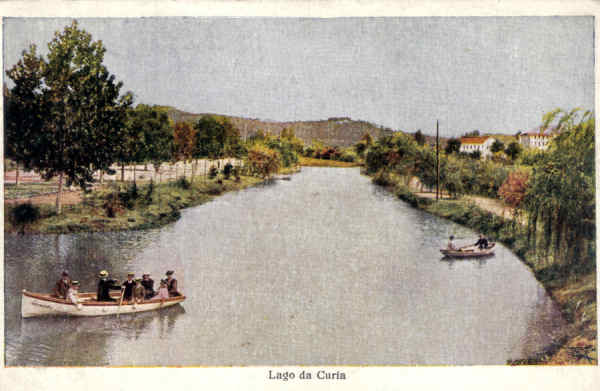 N� 08 - Lago da Curia - Edi��o Sociedade das �guas da Curia (cerca de 1915) - Dim. 13.9x9,1 cm - Circul. 192 - Col. A. Sim�es (045).