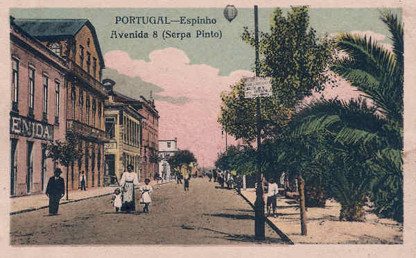 SN - Portugal. Espinho. Avenida 8 (Serpa Pinto) - Edi��o an�nima - SD - Dim. 14x9 cm - Col.Miguel Chaby