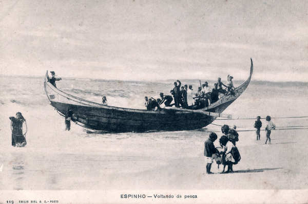 N.� 119 - Portugal. Espinho - Voltando da pesca - Editor Emilio Biel - Dim. 140x90 mm - Col. Michel Chaby