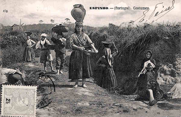 N.� 475 - Espinho (Portugal) Costumes - Ed. A. F. Martins - SD - Dim. 14x9 cm. - Col. M. Chaby.