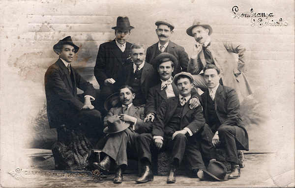 SN - Portugal - Lembran�a de Espinho. Grupo de candidatos a deputados pelo c�rculo de Ranhados - Editor n�o indicado - SD -  Dim. 14x9 cm. - Col. M. Chaby