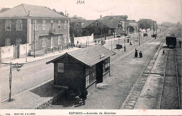 N� 114 - Portugal. Espinho. Avenida da Graciosa - Editor Emilio Biel - Dim. 14x9 cm. - Col. M. Chaby
