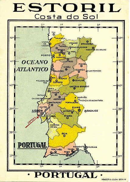 S/N - Estoril. Costa do Sol. Portugal - Edi��o Prager & Lujda - Berlin - S/D - Dimens�es: 14x9,5 cm. - Col. Vieira Pinto.
