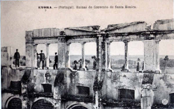N� 9 - Ruinas do Convento de Santa Monica - 2022-Edi��o F. A. Martins, Lisboa - Dim. 138x87 mm - Col. A. Monge da Silva (cerca de 1909)