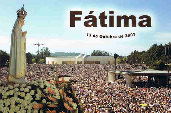 N.� 629 - F�TIMA (Portugal) Prociss�o com a imagem de Nossa Senhora - Ed. Miss�es Consolata, FOTOGRAFIA: Santu�rio de F�tima - Colorfatima - Telf.: 249-531281 - 13 Out� 2007 - Dim: 15x10,5 cm -Col. Manuel e F�tima B�ia (2008).