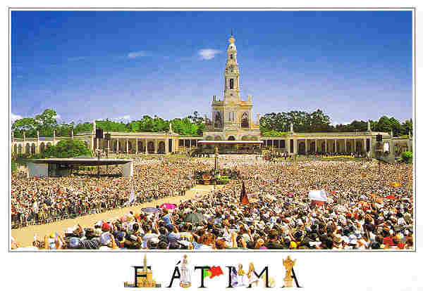 N.� FAM-AM734 - F�TIMA Peregrinos no Santu�rio da Virgem de F�tima - Ed. JAMP - Edi��es Tur�sticas, Lda. Tel.: 213620714-214143196 Fax:214143196 Fotografia: Jos� Barea - S/D - Dim: 16x11cm - Col. Manuel e F�tima B�ia (2007).