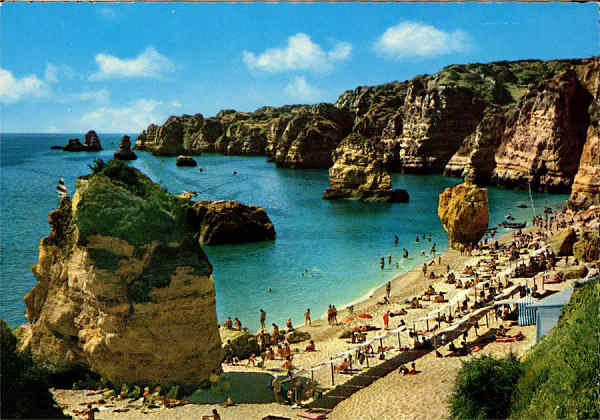 N� 755/290 - ALGARVE Praia D. Ana - Edi��o Portugal Tur�stico - S/D - Dimens�es: 14,5x10,2 cm. - Col. Gra�a Maia.