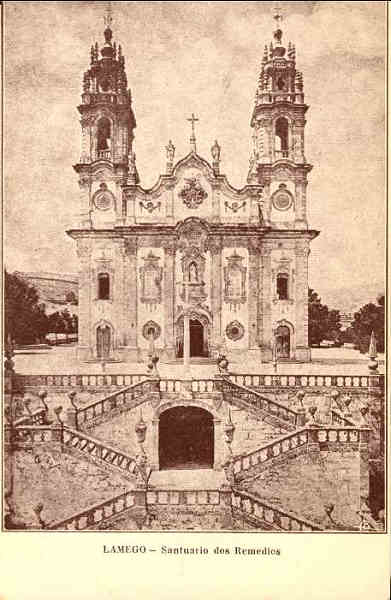 S/N - Lamego-Santuario dos Remedios - Edi��o Manuel Queiroz - S/D - Dimens�es: 9,1x14 cm. - Col. Aur�lio Dinis Marta.