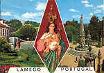 N� 461 - LAMEGO. Largo dos Reis e Jardim Cam�es - Edi��o Centro Caridade Nossa Sr� do Perp�tuo Socorro, Porto - Dim. 14,8x10,4 cm - Col. A. Monge da Silva (cerca de 1980)