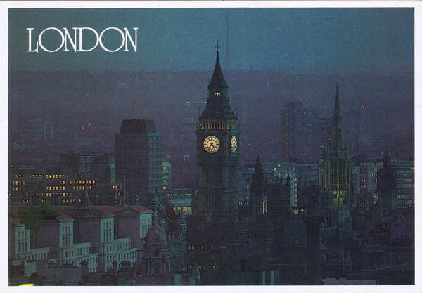 N.� A10 - LONDON - Big Ben - Ed. Thomas & Benacci Ltd. LONDON - Tel.(01)4032835 Printed in Italy RIALTO - SD - Dim. 14,8x10,3 cm - Col. Manuel B�ia (1986)