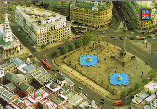 N.� 133 - LONDON. Trafalgar Square by air - Ed. FISA-Great Britain-LONDON Golden Shield Palaudarias, 26 Barcelona - Printed in Spain - SD - Dim. 14,8x10,3 cm - Col.Manuel B�ia (1986)