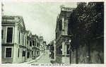 N� 051057 - MACAU. Uma rua do Bairro de S�o L�zaro (O Bairro Europeu) - Edi��o an�nima - Dim. 13,9x9,1 cm. cm - Col. A. Monge da Silva (entre 1920 e 1930)