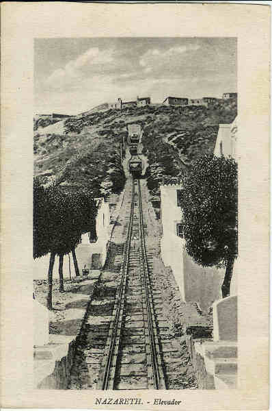 SN - Nazareth - Elevador - Editor n�o indicado - SD - circulado no ano 1930 - Dim. 9x13,5 cm - Col. Miguel Soares Lopes.
