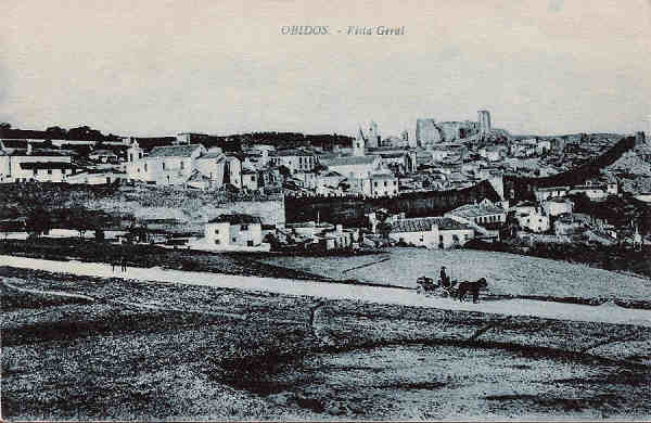 S/N - Portugal-�bidos Vista geral - Editor Jos� da Silva Dias (Editado em 1927) - Dimens�es: 14x9 cm. - Col. Miguel Chaby