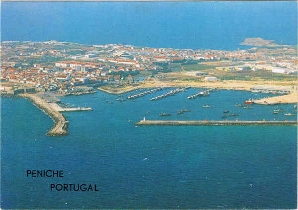 N.� 2530 - PENICHE - Portugal. Vista a�rea - Ed. "SUPERCOR" Dist. por RAN-Lisboa Rua da Quintinha, 70-B - Tel.670192-661514 - 1200 LISBOA �NCORA - SD - Dim. 14,8x10,4 cm - Col. Manuel B�ia (1990).