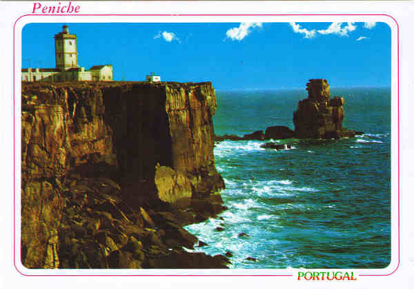N.� 835 - PENICHE - Portugal  Farol do Cabo Carvoeiro - Ed. RAN Tel.670192-661514 �NCORA COLE��O ESPECIAL - SD - Dim. 14,9x10,5 cm - Col. Manuel B�ia (1990).