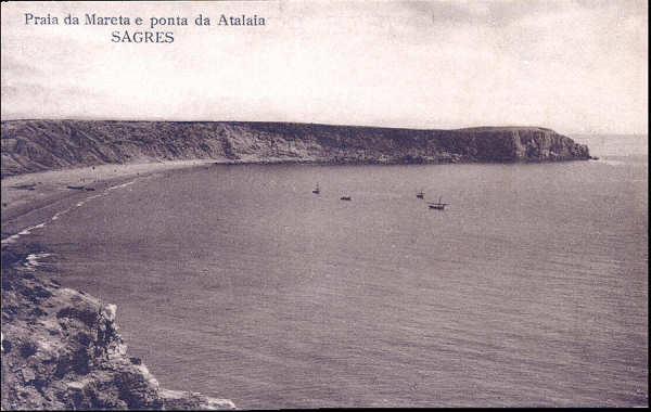 SN - SAGRES. Praia da Mareta e ponta da Atalaia - Edi��o da Casa comercial e Hotel Jose Luiz Junior (Ocogravura Lda Rua D.Pedro V, 18 - Lx)- Dim. 13,7x8,8 cm - Col. A. Monge da Silva (1930)