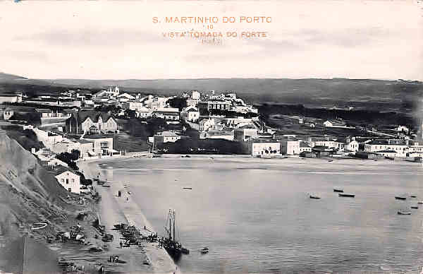 N� 10 - Portugal - S. Martinho Porto. Vista tomada do Forte - Editor Paulo E Guedes - Dim. 90x14 cm. (1902) - Col. M. Chaby
