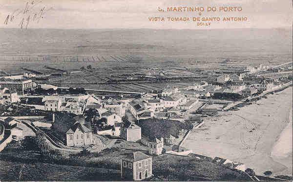 N� 09 - Portugal. S. Martinho Porto. Vista Tomada de Santo Antonio - Editor Paulo E Guedes - 1902 - Dim.9x14 cm. - Col. M. Chaby