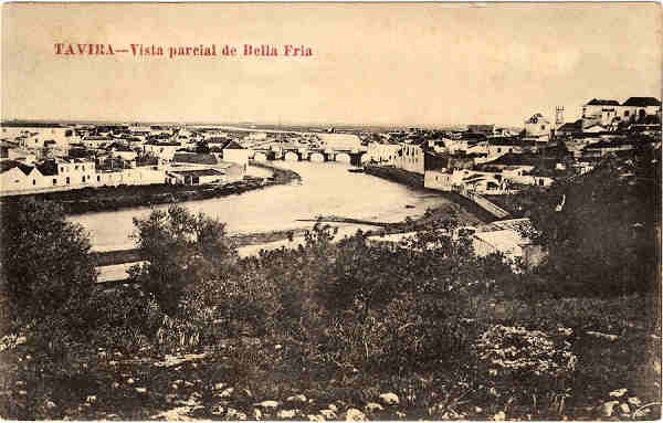 SN - TAVIRA - Vista parcial de Bella Fria - Edi��o da Casa de Novidades - SD - Dim. 8,5x14 cm - Col. Jaime da Silva (Circulado em 1918).