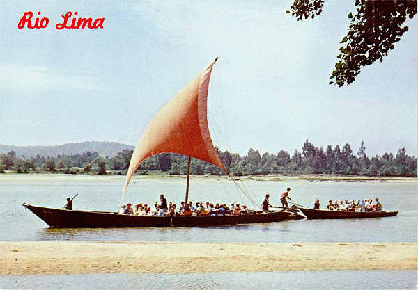 N.� 463 - VIANA DO CASTELO: Paisagem da Ribeira Lima - Edi��es Lusocolor, Arcos de Valdevez - S/D - Dimens�es: 15x10,5 cm. - Col. Manuel B�ia (D�cada de 1970).