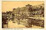 S/N - VIDAGO-PALACE HOTEL, sobre o lago. Fachada - Edi��o da Sociedade Vidago & Pedras Salgadas. P.S. A sede da S.V.& P.S. � Portugal-Porto, Rua da Cancella Velha, n.� 29 - S/D - Dimens�es: 14x9,1 cm. - Col. Aur�lio Dinis Marta