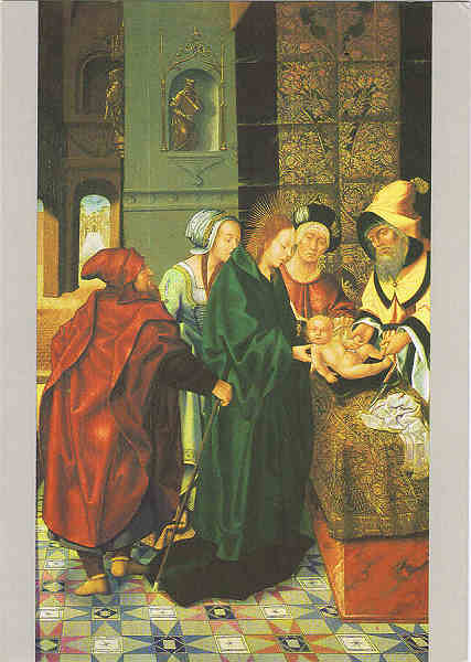 SN - Museu de Gr�o Vasco, - Viseu - Portugal APRESENTA��O NO TEMPLO, (1500-1506) Mestre do Ret�bulo da Capela-Mor da S� de - Viseu �leo s. Madeira, 131 x 81 cm - Ed. INSTITUTO PORTUGU�S DO PATRIM�NIO CULTURAL - foto: Delfim Ferreira impress�o: Edarte-Porto - SD - Dim. 10,4x14,7 cm - Col. F�tima B�ia (2010).