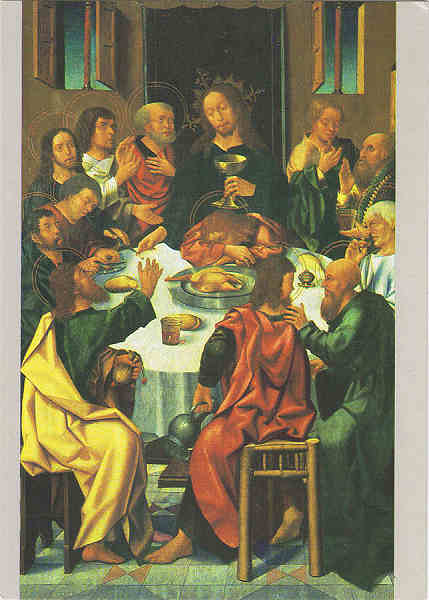 SN - Museu de Gr�o Vasco, Viseu - Portugal �LTIMA CEIA, (1500-1506) Mestre do Ret�bulo da Capela-Mor da S� de - Viseu �leo s. Madeira, 131 x 81 cm - Ed. INSTITUTO PORTUGU�S DO PATRIM�NIO CULTURAL foto: Delfim Ferreira impress�o: Edarte-Porto - SD - Dim. 10,4x14,6 cm - Col. F�tima B�ia (2010).