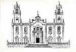 N� 5 - VISEU. Igreja da Miseric�rdia. Desenho de Jorge Braga da Costa - Edi��o JLNA - SD - Dim. 15x10,5 cm. - Col. A. Monge da Silva