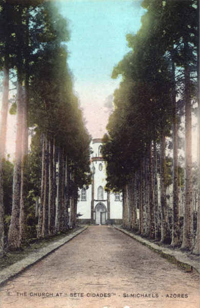 N� 6 - S�O MIGUEL. Sete Cidades. Igreja - Edi��o an�nima - Dim. 14x9,8 cm - Col. A. Monge da Silva (cerca de 1910)