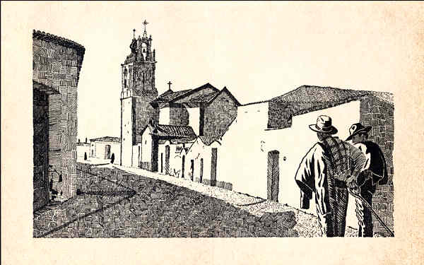 SN - ALDEIA NOVA DE S�O BENTO. Igreja de S�o Francisco - Edi��o FRANCISCO DA CRUZ LOURO (desenho de 1936) - SD - Dim. 13,9x 8,9 cm - Col. A. Monge da Silva