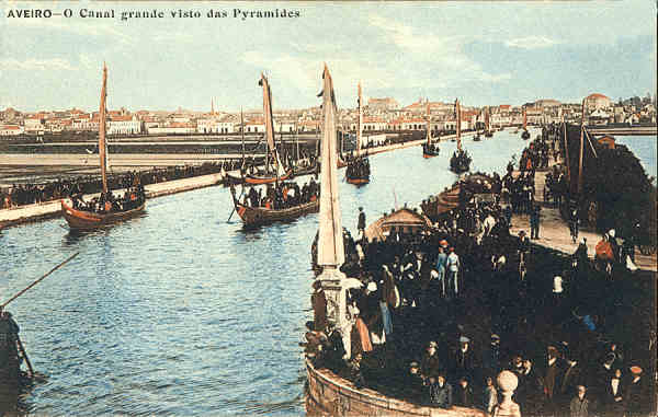 SN - AvEIRO O Canal grande visto das pyramides - Editor n�o referido (UNION POSTALE UNIVERSELLE) Portugal - SD - Dim. 13,6x8,6 cm. - Col. Enio Semedo.