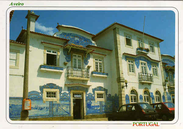 N.� 3843 - AVEIRO Azulejos da primeira metade do s�c. XIX existentes na esta��o de caminho de ferro de Aveiro - Ed. �ncora - SD - Dim. 15x10,5 cm - Col. M�rio Silva.