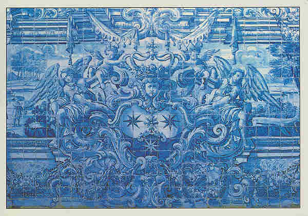 Ref C_AV-1-5 Aveiro Igreja das Carmelitas Painel de azul. sec. XVIII - Ed. ROTA DA LUZ Costa de Prata Portugal - SD - Dim. 15x10,5 cm. - Col. �nio Semedo