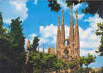 N� 3043 - Barcelona. Templo da Sagrada Fam�lia (Gaudi) - Editor Ro-Foto, Barcelona - Carimbo Postal 1970 -Dim. 14,7x10,5 cm - Col. Am�lcar Monge da Silva