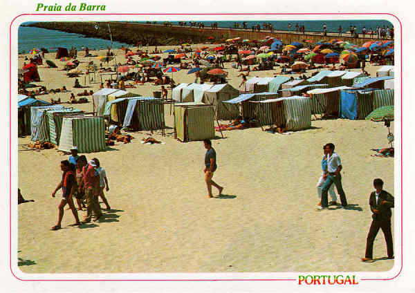 N.� 3179 - AVEIRO Pormenor da praia da Barra - Ed. Bruno da Rocha - S/D - Dim 15x10,5 cm - Col. M�rio Silva.