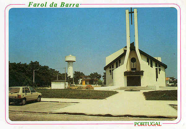 N.� 4065 - PRAIA DA BARRA (AVEIRO) Igreja da Sagrada Fam�lia - Ed. �ncora - S/D - Dim.15x10,5 cm - Col. M�rio Silva.
