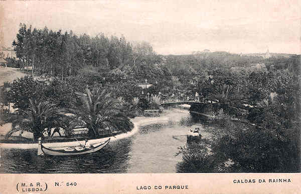 N.� 540 - Portugal Caldas da Rainha. Lago do Parque - Editor M&R, Lisboa - Editado 1907 - Dim. 9x14 cm. - Col. M.Chaby