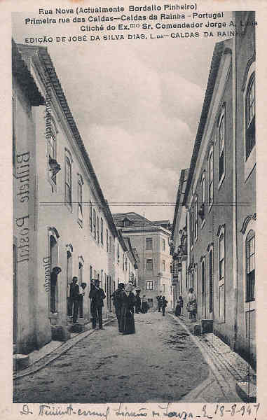 SN - Portugal - Caldas da Rainha - Rua Nova (Actualmente Bordallo Pinheiro) - Editor Jos� da Silva Dias - Editado 1920 - Dim. 9x14 - Col. M. Chaby.