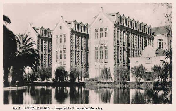 N� 3 - Portugal. Caldas da Rainha. Parque Rainha D Leonor. Pavilh�es e Lago - Editor Havaneza, Caldas da Rainha - Editado em 1952 - Dim. 9x14 cm. - Col. M. Chaby