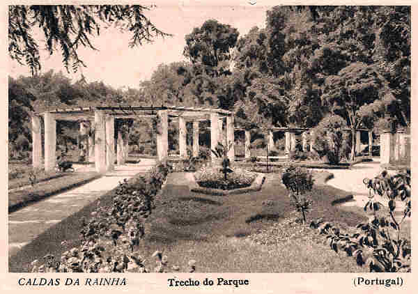 SN - Portugal. Caldas da Rainha. Trecho do Parque - Edi��o de 1934 por Comiss�o de Turismo - Dim. 14,5x10 cm. - Col. M. Chaby