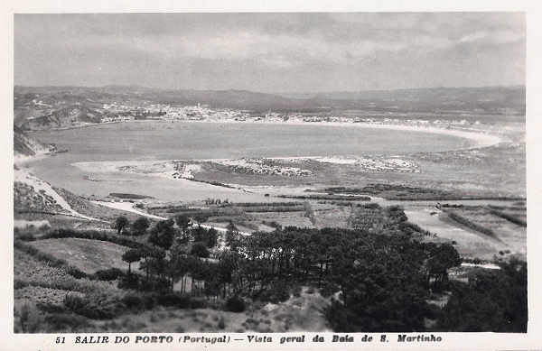 N� 51 - Portugal. Caldas da Rainha. Salir do Porto. Vista geral da Baia de S.Martinho - Editor Passaporte Loty (Editado 1951 - Dim. 9x14 cm . Col. M. Chaby