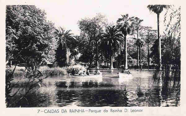 N� 7 - Portugal. Caldas da Rainha - Parque da Rainha D.  Leonor - Colec��o D�lia - Editado em 1955 - Dim. 14x9 cm. - Col. M. Chaby