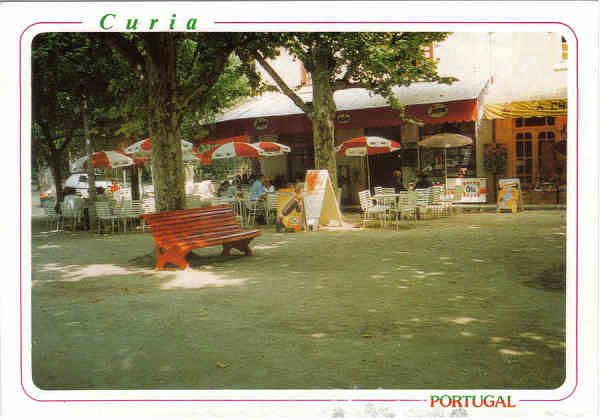 N� 4911-CURIA-Portugal-Cafe Bijou e esplanada-Ed ANCORA-14,9x10,4cm-Colec A SIMOES 1067